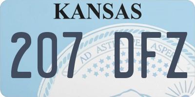KS license plate 207DFZ