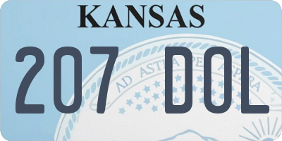 KS license plate 207DOL