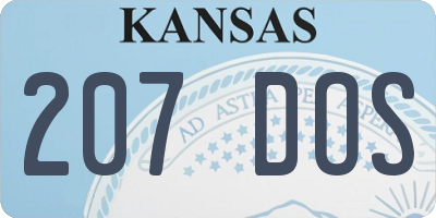 KS license plate 207DOS