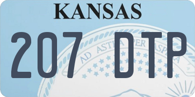 KS license plate 207DTP