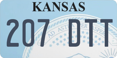 KS license plate 207DTT