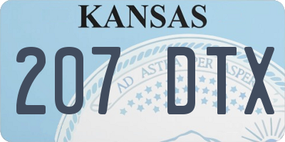 KS license plate 207DTX