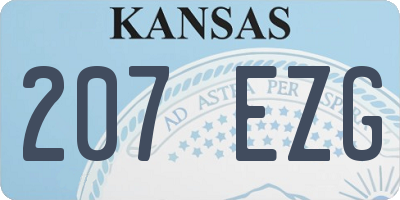 KS license plate 207EZG
