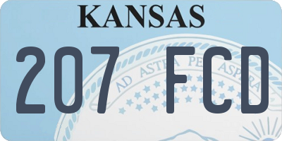KS license plate 207FCD