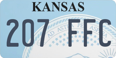 KS license plate 207FFC