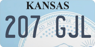 KS license plate 207GJL