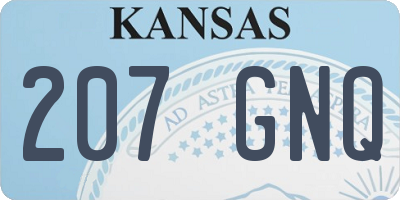 KS license plate 207GNQ