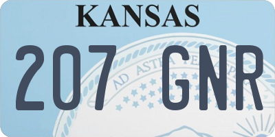 KS license plate 207GNR