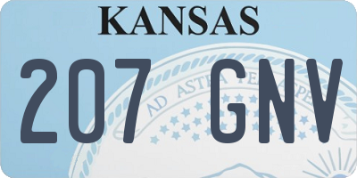 KS license plate 207GNV