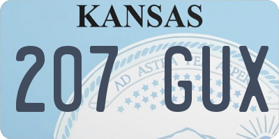 KS license plate 207GUX