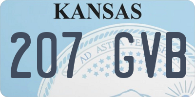 KS license plate 207GVB