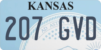 KS license plate 207GVD