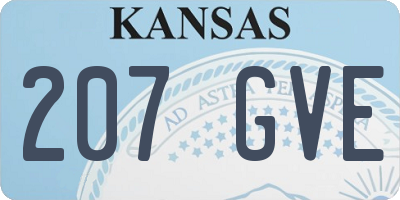 KS license plate 207GVE