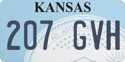 KS license plate 207GVH