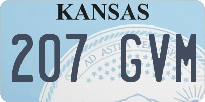 KS license plate 207GVM