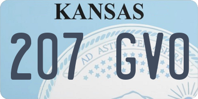 KS license plate 207GVO