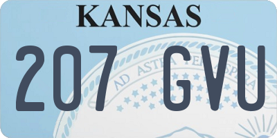 KS license plate 207GVU