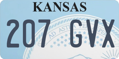 KS license plate 207GVX
