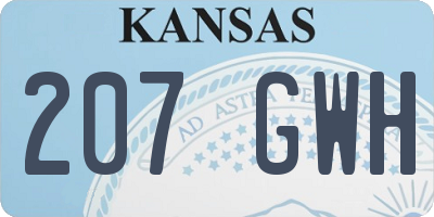 KS license plate 207GWH