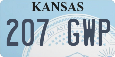KS license plate 207GWP