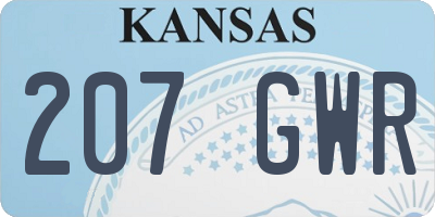 KS license plate 207GWR