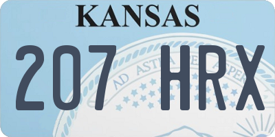 KS license plate 207HRX