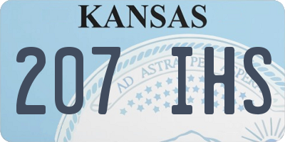 KS license plate 207IHS