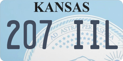 KS license plate 207IIL