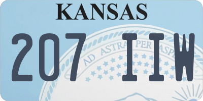 KS license plate 207IIW