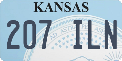 KS license plate 207ILN