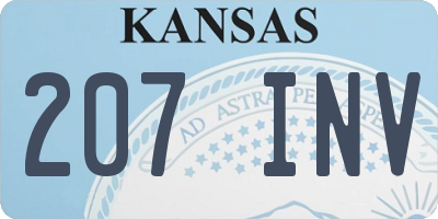KS license plate 207INV