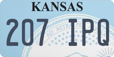 KS license plate 207IPQ