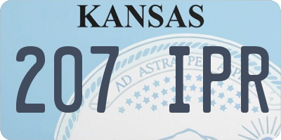 KS license plate 207IPR