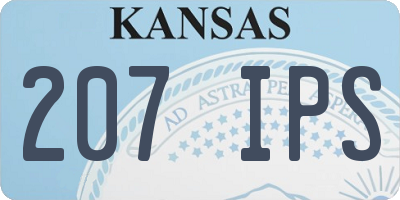 KS license plate 207IPS