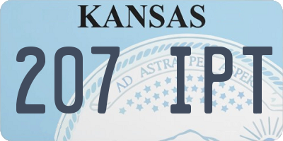 KS license plate 207IPT
