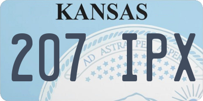 KS license plate 207IPX