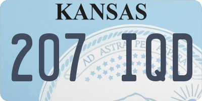 KS license plate 207IQD