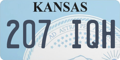 KS license plate 207IQH