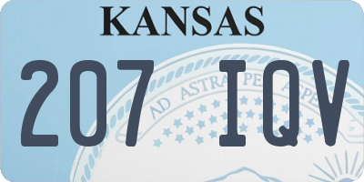 KS license plate 207IQV