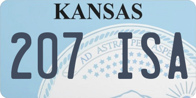 KS license plate 207ISA