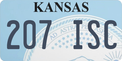 KS license plate 207ISC