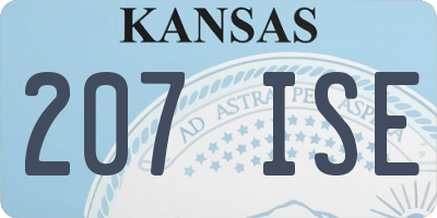 KS license plate 207ISE