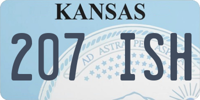 KS license plate 207ISH