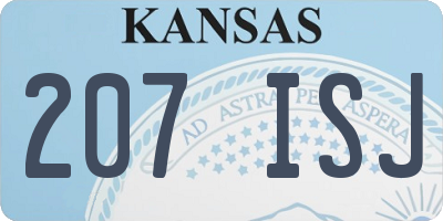 KS license plate 207ISJ