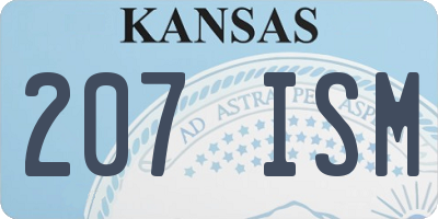 KS license plate 207ISM