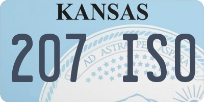 KS license plate 207ISO