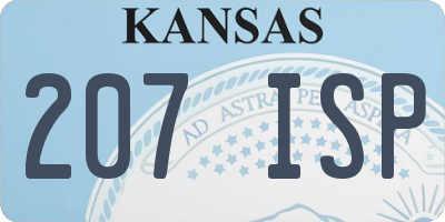 KS license plate 207ISP