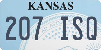 KS license plate 207ISQ