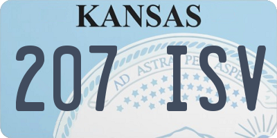KS license plate 207ISV
