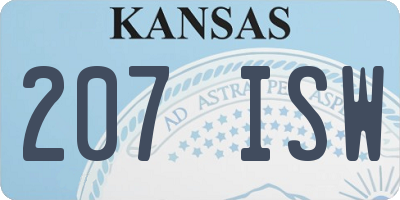 KS license plate 207ISW
